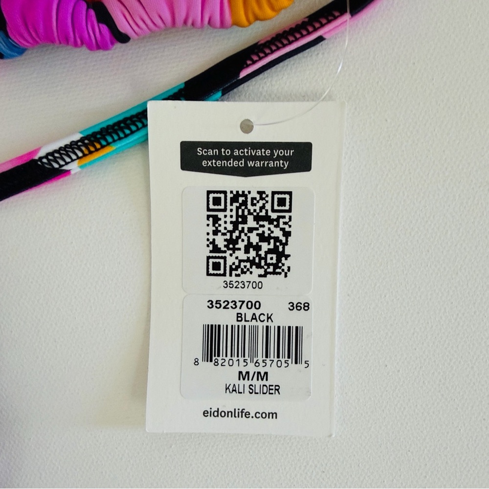 Eidon Kali Slider Multicolored Bright Floral Triangle String Bikini Top Med.NWT - Picture 2 of 6